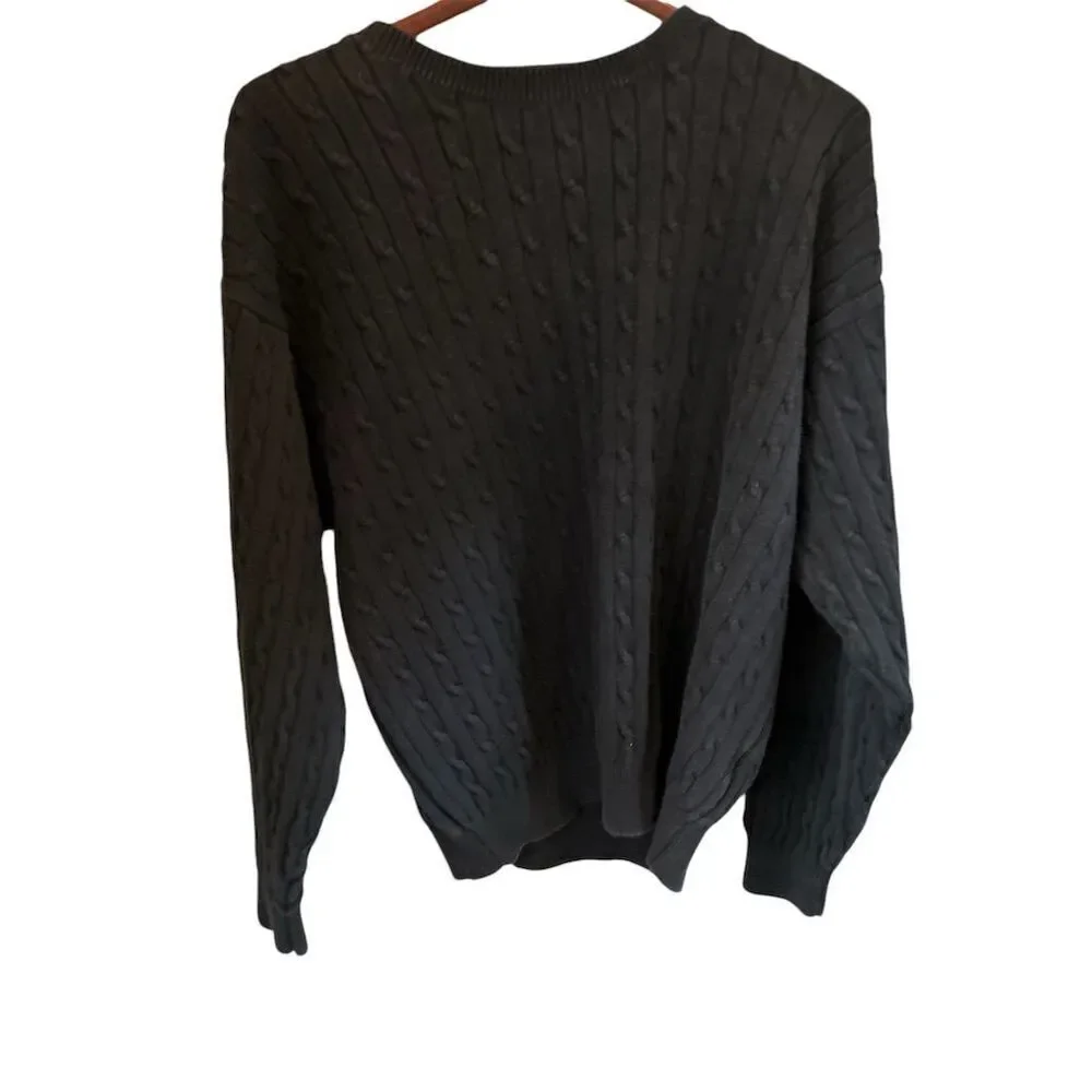 Tommy Hilfiger Men's Green Cable Knit Crew Neck‎ Sweater XL
